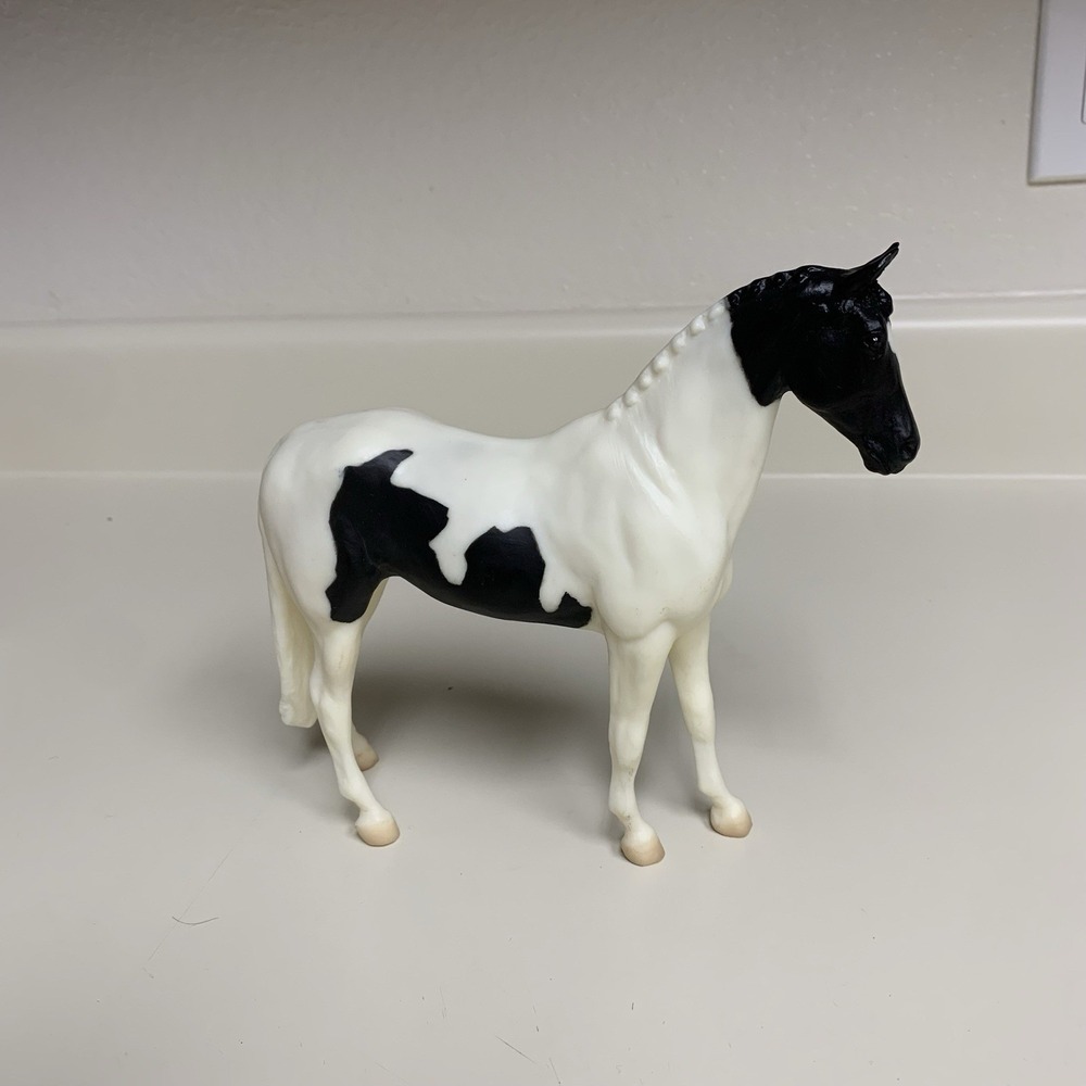 Breyer horse classic freedom #653 black white pinto stallion Jet Run